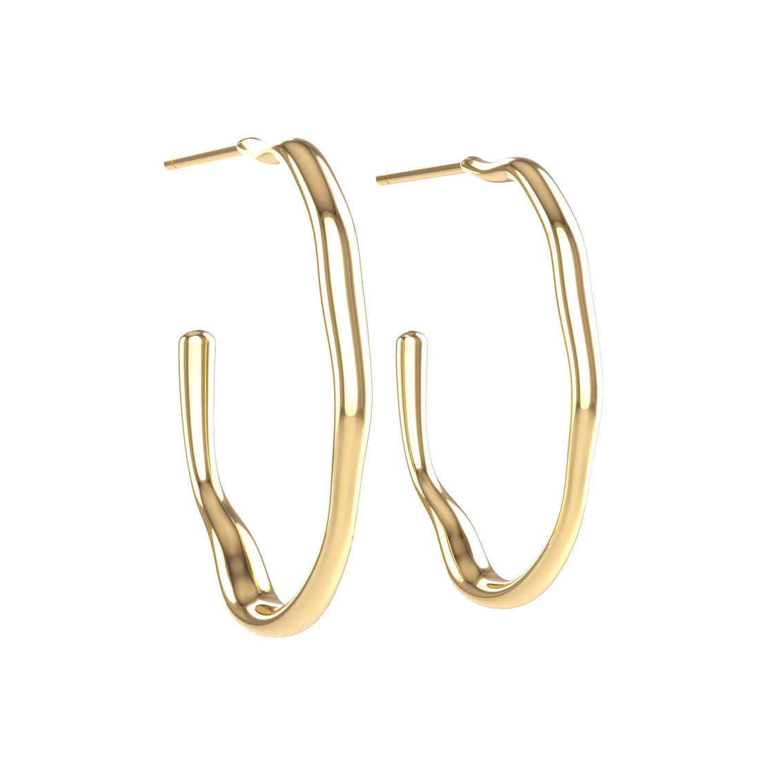 Golden Irregular C Earrings