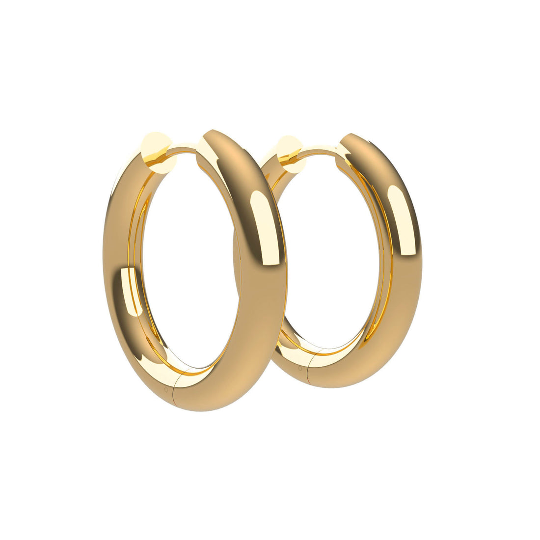 Large Huggie Hoops in Gold